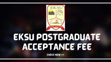 EKSU Postgraduate Acceptance Fee